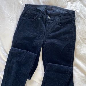 J Brand Navy Blue Corduroy Skinny Jeans